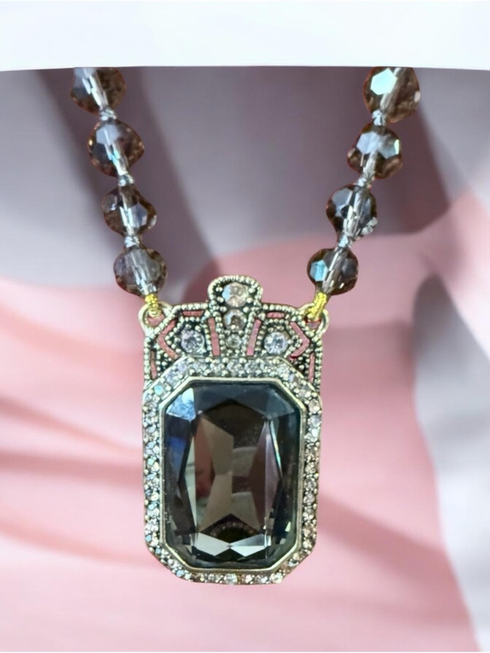 Heidi Daus Signed Necklace With Swarovski Crystals
